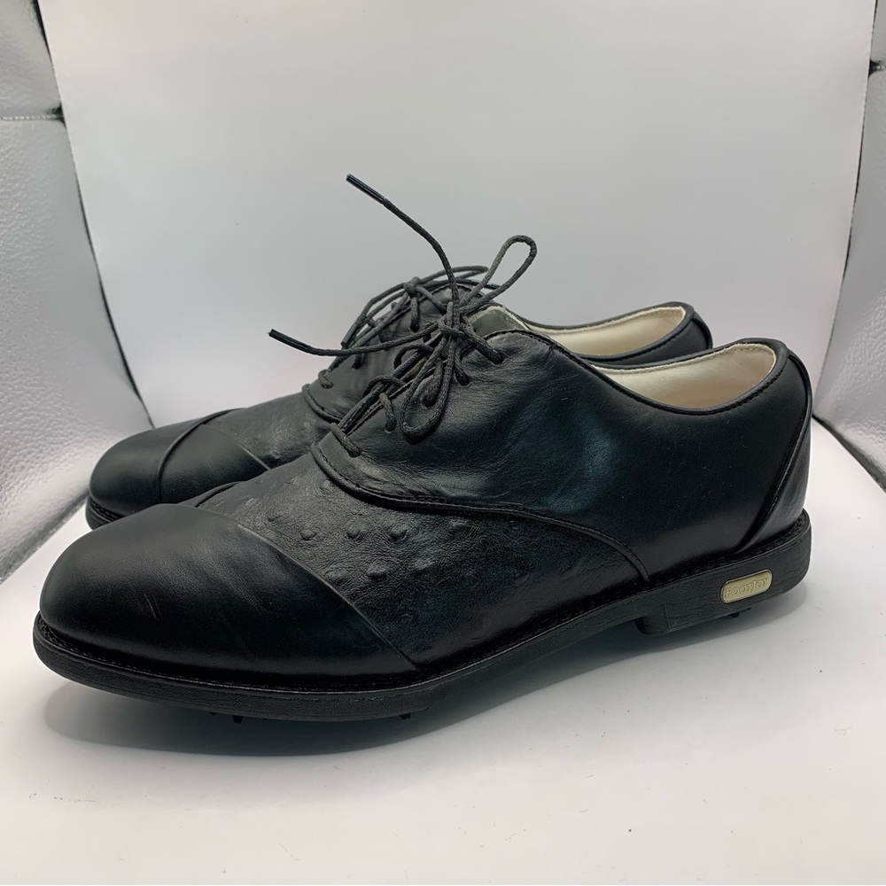 Footjoy 99326 Europa Ostrich Black Softspike Golf Oxf… Gem